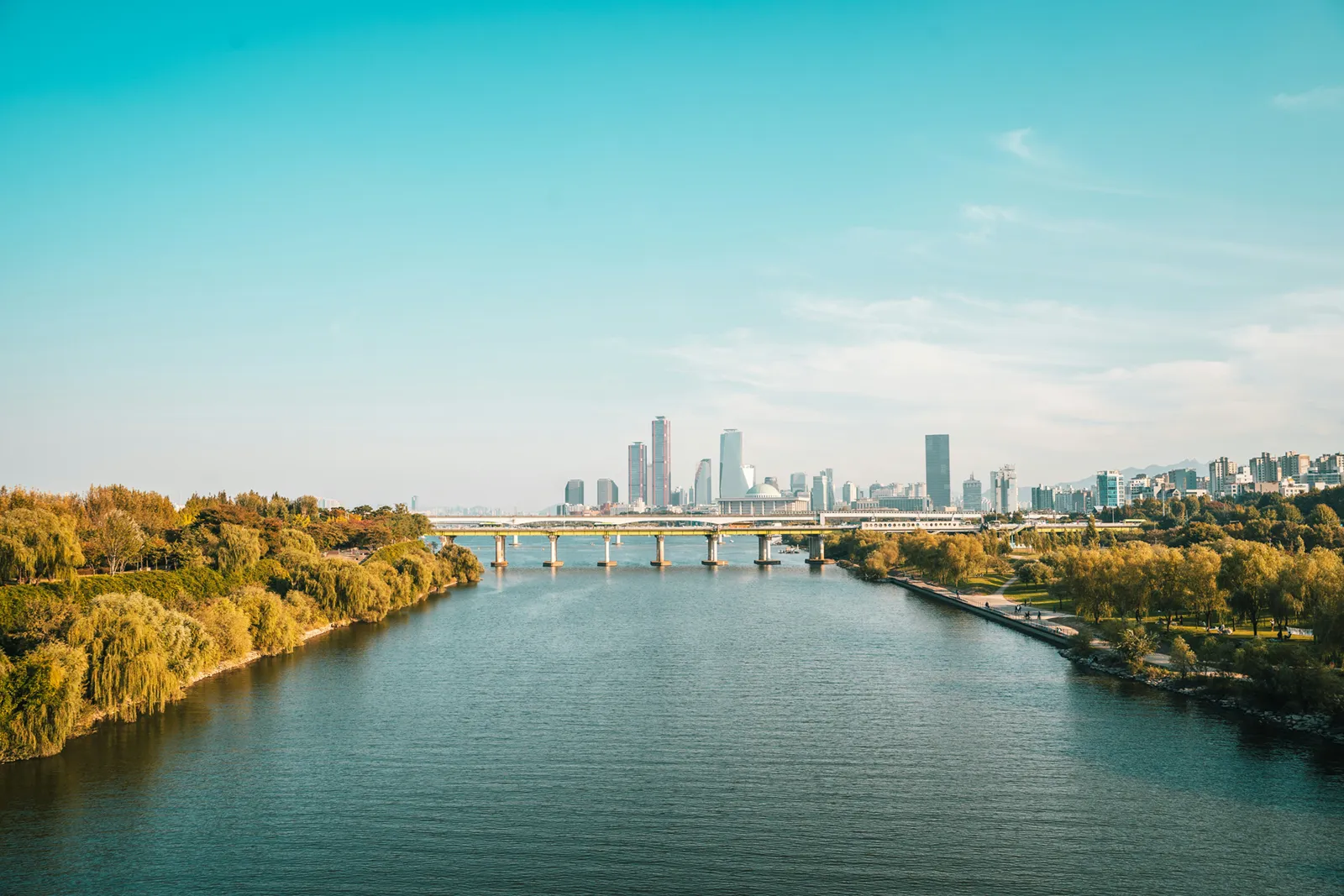 ソウルの街を彩る大河 漢江